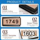 Address Sign for OutsideTwo Sets of Numbers (0-9),House Number PlaqueNumber for Address Plate,Street Number Signs for House/Mailbox/Apartment/Office/ Hotel/Classroom Housewarming Gift for New Home (ROSE GOLD)