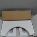 Foldable Toilet Stool, 7.5 Inches Bamboo Toilet Stool Squat for Adults, Collapsible Poop Stool for Bathroom, Potty Step Stool with Non-Slip Strip (1Pack, White)