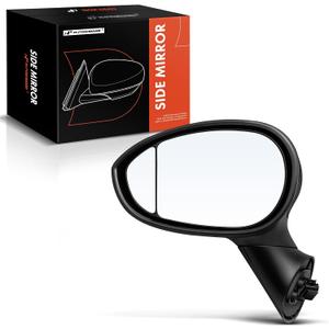 A-Premium Driver Side Power Door Mirror - Compatible with Fiat 500 2012-2018 - Heated Manual Folding Black w/Blind Spot Detection Outside Rear View Mirror - Replace# 68087589AC-PFM