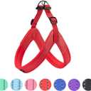 EXCELLENT ELITE SPANKER No Pull Dog Harness Step-in Adjustable Reflective Vest Soft Padded Easy Pet Chest Strap with Leash Clips for Small Medium Large Dogs Walking Training(Red-M)