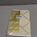 100 Pack A7 Envelopes 5 x 7 Card Envelopes V Flap with Gold Border for Office, Wedding Gift Cards, Invitations, Graduation, Baby Shower, Parties (Cream Color, 5.32 x 7.28 Inches)