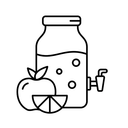 Mason Jar Glass Drink Dispenser 7L