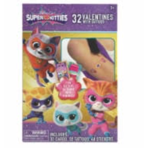 Disney Jr Super Kitties Valentine Cards with Tattoos, 32 ct 
 2 Pack
