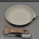 CAROTE Non Stick Frying Pan Skillet, Omelet Pan, Healthy Non Toxic Granite Chef Pan, Induction Compatible Egg Frying Pan with Heat-Resistant Handle, PFOA-Free,Cream White, 8"