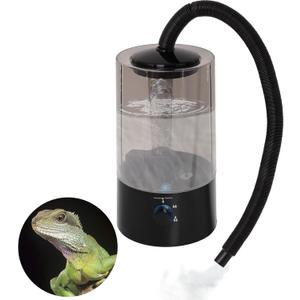 4L Reptile Humidifier Fogger with Extended Hose - Adjustable & Quiet Fogger/Mister for Chameleon, Bearded Dragon, Amphibians - Large Capacity(Black)