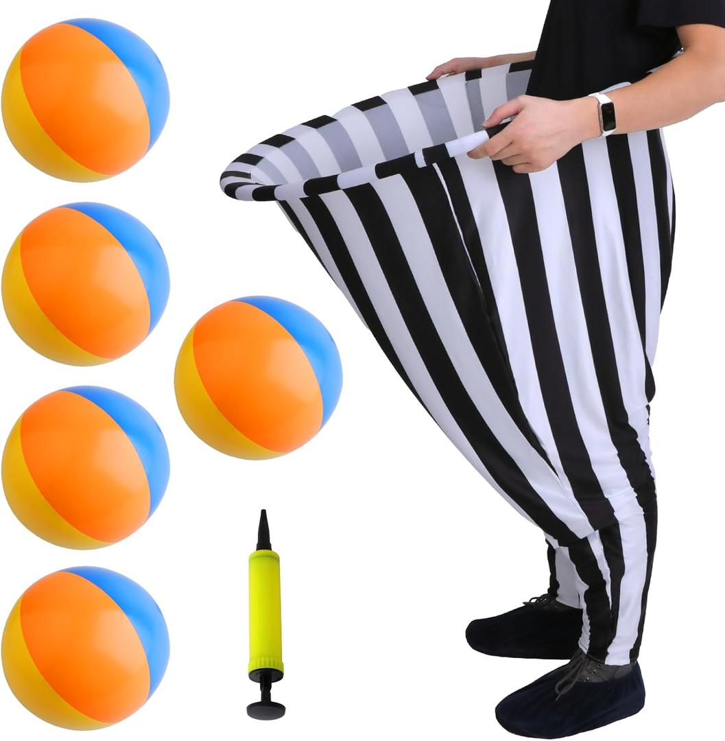 Granny Pants Yard Game, Oversized Granny Pants Outdoor Games,Giant Stretchy Pants, Fun Tossing Games Props for Outdoor Parties, Group Gatherings, Adults and Family (Black and White)