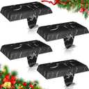 Zhengmy 6 Pcs Christmas Stocking Holders for Mantle Weighted Stocking Holder Fireplace Hangers for Xmas Holiday Party Decoration (Black Marble)