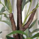 4FT Artificial Olive Tree, Faux Potted Olive Plant with Realistic Trunk, 436 Leaves & 16 Fruits,Fake Olive Tree for Home Office Indoor Outdoor Decor (Set of 2)