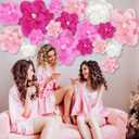 Giant Paper Flowers Artificial Large Paper Flower Decoration for Handcrafted Wall Backdrop Christmas Mexican Wedding Graduation Bridal Shower Birth Party Supplies(Pink Gradient,18 Pcs)