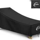 Kipiea Waterproof Patio Lounge Chair Covers for Outdoor Furniture, Heavy Duty Outdoor Chaise Lounge Cover with Anti UV and No Tears, No Fading (68"D x 30"W x 30"H)