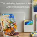 Canvas & Easel Set for Painting, 6 Pack Paint Canvases and 1 Tabeltop Easel, Idea Art Supplies kit for Oil & Acrylic