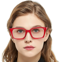 MARE AZZURO Oversized Reading Glasses Women Retro Square Readers 1.0 1.25 1.5 1.75 2.0 2.25 2.5 2.75 3.0 3.5 4.0 5.0 6.0 (Red, 1.50)