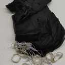 10x10ft Black Tulle Backdrop Curtain with Lights String for Parites, Sheer Backdrop Curtains for Wedding Baby Shower Birthday Party Photo Shoot Decorations (10ft x 10ft(2 Panels 5x10ft))