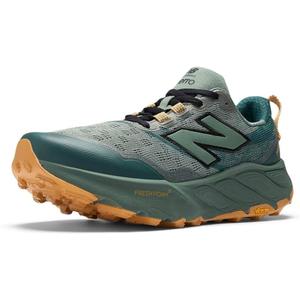 New Balance mens Fresh Foam X Hierro V9 (10 Wide, Dark Juniper/Black/Dried Apricot)
