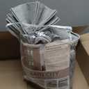 RAIN CITY Grey Linen Curtains 92 Inch Length 2 Panels, Soft Thick Linen Textured Window Drapes for Bedroom Living Room Semi Sheer Light Filtering Back Tab Pinch Pleated with Hooks 50x92