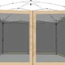 Canopy Mosquito Net for 10x10 Pop up Canopy Gazebo Tent, Replacement Netting Screen Mesh Sidewalls for Patio, Backyard, Camping, Outdoor Use (Net Only,Frame Not Included) (Sand) (Beige)
