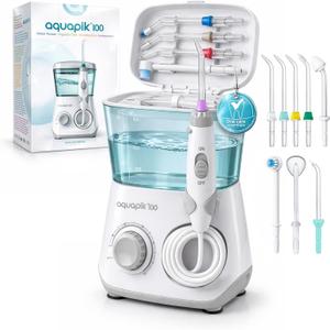 Bostontech Water Flosser Deep Oral Cleaning with Electric Power Oral irrigator with 10 Adjustable Pressure Levels 9 Nozzles Includes Special Nasal tip 600 ml Tank Ideal for Gums Braces Implants