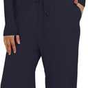 Darong Women's 2 Piece Sets Fall Outfits Long Sleeve Wide Leg Tracksuits Casual Lounge Set Matching Sets (Medium)