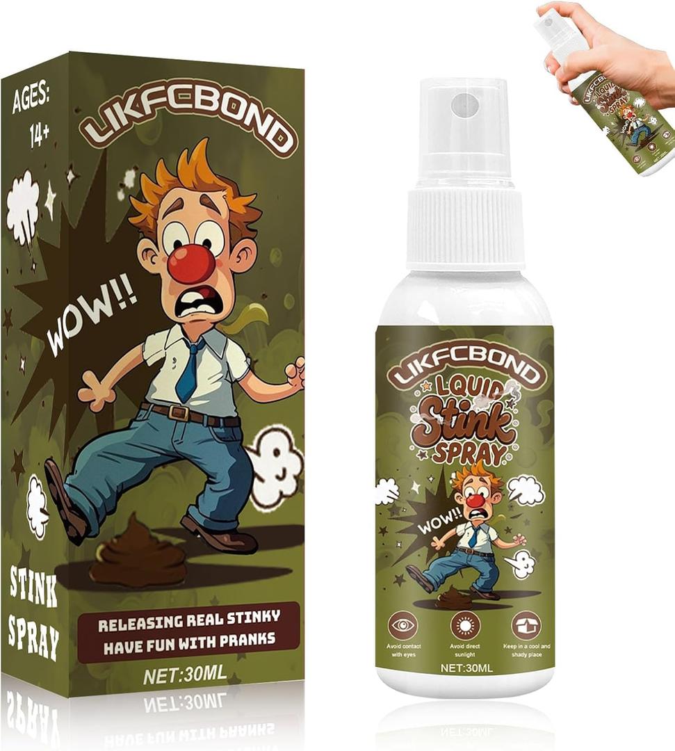 Stink Spray Extra Strong, Long-Lasting Prank Spray, Gag Gifts for Pranks, Practical Jokes, Party, Office, Subway (Sewage-Like Odor, 30ml)
