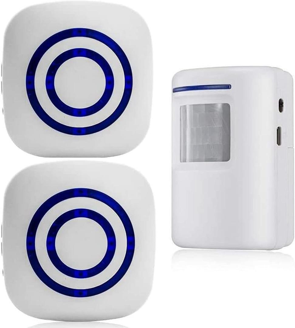 Motion Detector Sensor Alarm, SiegenPro Driveway Alarm Wireless, Home Security Business Motion Sensor Alarm Indoor Outdoor Weatherproof (2 Receivers and 1 Sensor)