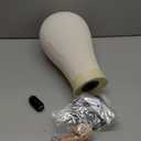 Leeven 21"-24" Poly Canvas Block Head Professional Mannequin Canvas Head for Making, Drying,Styling Wigs with Table Clamp Stand 22 Inch