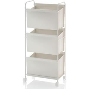 125L Vertical Laundry Hamper with Wheels, 3 Section Large Rolling Laundry Sorter with Detachable Inners, Metal Clothes Hamper Laundry Baskets Organizer for Bathroom, Bedroom, Dorm (Beige)