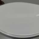 Hibbent Premium Elongated Toilet Seat with Cover(Oval) Quiet Close, One-Click to Quick Release, Easy Installation Never Loosen Hinge, Slow Close Toilet Seat and Cover, Easy Cleaning-White Color