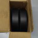 GICOOL 8" x 2" Solid Rubber Flat-Free Tire and wheel, with Ball Bearings and 1/2 Axle Bore Hole, 2" Offset Hub, For Hand Truck Dolly Trolley Garden Wagon Cart Generator Replacement Tire, 2 Pack