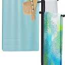 Pool Towel Rack Outdoor with Built-in Tray Adjustable, Heavy-Duty Towel Racks & Storage for Backyards