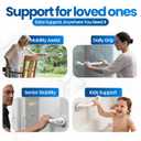Safe-er-Grip Changing Lifestyles Suction Cup Grab Bars For Bathtubs & Showers; Safety Bathroom Assist Handle, White & Grey, 16 Inches