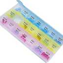 Pills Box 21 Slots 7 Days Weekly Tablet Medicine Box Holder Storage Organizer (3 Rows)