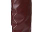 Modatope Knee High Boots Women Fold Over Knee High Boots Chunky High Heels Long Boots Zipper Pointed Toe Dress Tall Boots for Women (10, Burgundy Pu)