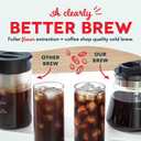 DASH Rapid Cold Brew Maker with VacuPress Technology with Glass Carafe for 40 Ounces of Instant Fresh Cold Brew Coffee or Iced Tea
