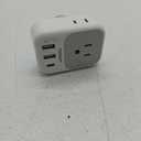 TESSAN South Africa Power Adapter, Type M Plug Adaptor with 4 American Outlets 3 USB Charger (1 USB C Port) for US to Bhutan Botswana Namibia Nepal