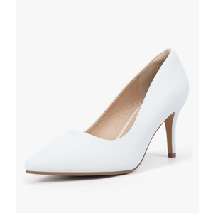 IDIFU IN3 High Heels Pumps Closed Toe Heels Women's Pumps Stiletto Pointed Toe Dress Shoes Wedding Prom Bridal Work Office Bride Bridesmaid Guest Trendy Dressy Fashion Comfortable Classic Pumps Shoes, Size 8