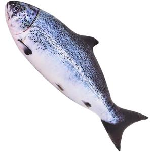 OUKEYI 31.5“Simulation Fish Plush Toy Pillow，Decorate Soft Fish Decorate Pillow Cushion Stuffed Decorate Oversized Pillow Creative Gift Home Decor (Salmon)