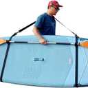 Kolti Paddle Board Carry Strap, Adjustable Heavy-Duty SUP Carrying Support Strap for Surfboard Stand Up Paddleboard Canoe Longboard Carry Belt Paddle Board Accessories (Black)