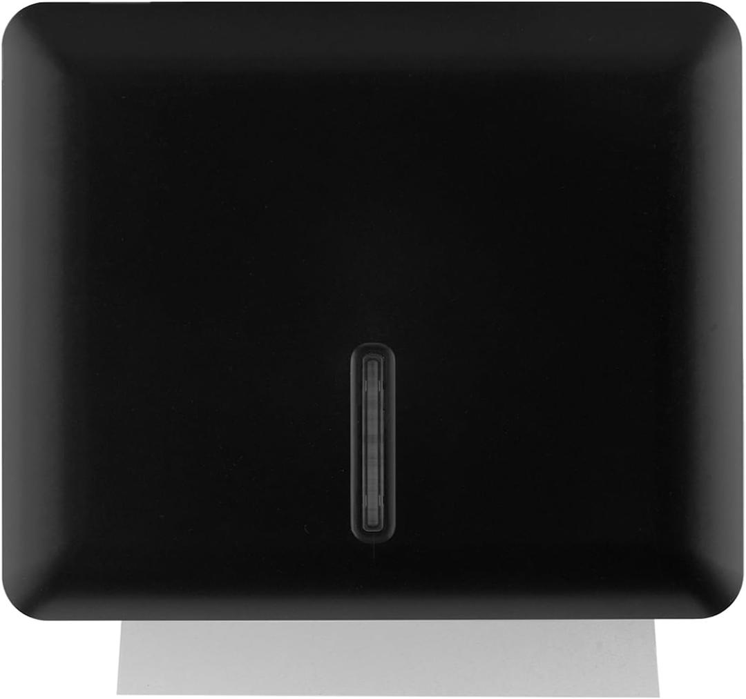 Multifold Paper Towel Dispenser Wall Mount (Black), Folded Hand Towel Dispenser for Bathroom/Restroom (Holds up to 300 Towels), Commercial Paper Towel Holder, Trifold Paper Towels Dispenser by EnBath