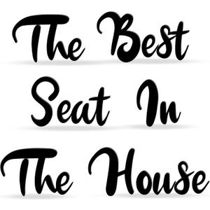Leinuosen Bathroom Signs Wall Decor Wooden Black Restroom Decorations Signs Funny Bathroom Decor Rustic Home House Wall Decorations Above Toilet No Drill Shelf Wood Plaque (the Best Seat in the House)