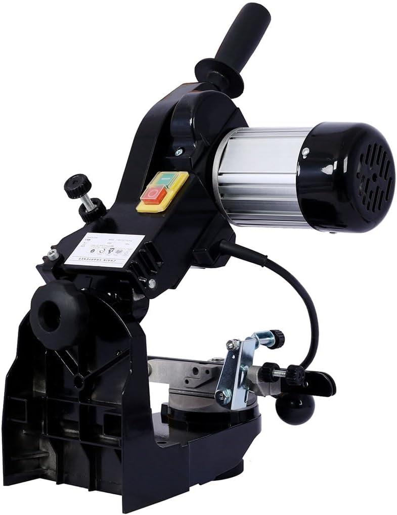 Electric Chainsaw Sharpener, 120 Volt Professional Multi Angle Chain Grinder with Adjustable Grinding Wheels Chain, Can Mounted Bench or Wall for All Chainsaw Chains(Black)