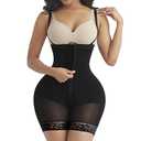 SHAPELLX Fajas Colombianas Shapewear for Women Tummy Control Post Surgery Compression Garment with Zipper Crotch Shapewear Shorts XXL