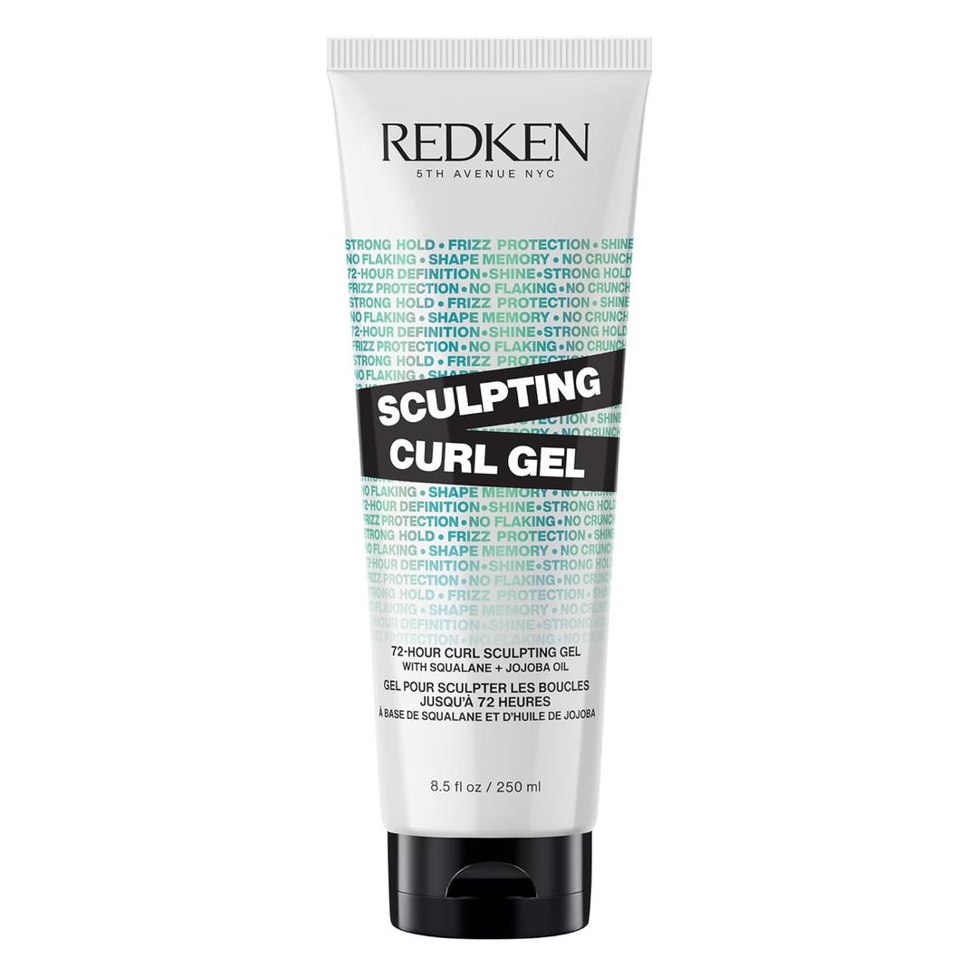 Redken Sculpting Curl Gel - 72-Hour Strong Hold, Crunch-Free & Flake-Free, Helps Tame Frizz