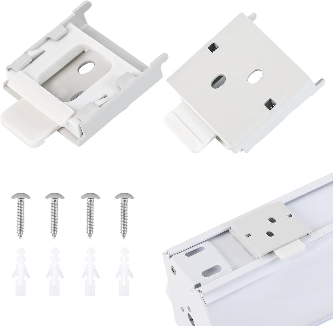 Metal Mounting Brackets Roller Blind Buckles Universal Replacement for Roller Shade (White)
