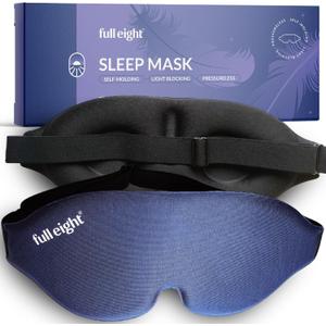 Light Blocking Sleep Mask for Men & Women, Night Shade Blackout Mask for Sleep, Travel Eye Cover with Memory Foam, 3D Night Blindfold, Washable & Adjustable Eye Covers for Sleeping - One Size Fits All