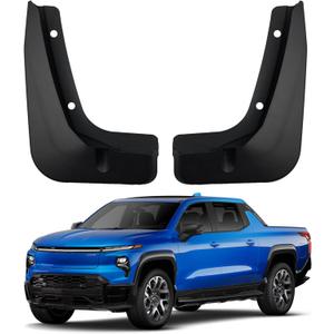 Mud Flaps Compatible with Chevrolet Silverado EV Accessories 2026 2025 2024 Splash Guards All Weather Fender Guard Mudguards Sediment Protection No Need to Drill Holes