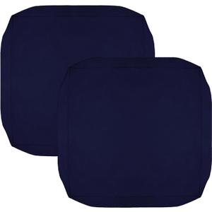 Oslimea Outdoor Cushion Covers Replacement 17x15x2 Waterproof Patio Furniture Cushion Seat Cover with Tie 2 Pack Removable Chair Pads Cover for Deep Seat Back Cushion, Blue