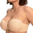 HSIA Strapless Bras for Women Large Bust Coolcomfort Minimizer Corset Full Coverage Plus Size Convertible Bustier, 36G