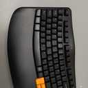 Wireless Keyboard and Mouse Combo, 2.4G Wave Keys Ergonomic Keyboard with Palm Rest and 3 DPI Silent Mouse, Compact Size for Natural Typing, Spill-Resistant, for Windows/PC/Laptop/Mac(Black)