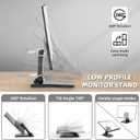 Adjustable LCD TV Stand Folding Metal Monitor Desk Stand with VESA Hole 75x75mm&100x100mm (WS-03A2)