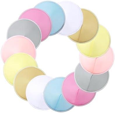 Pack of 2, NEIYIDAREN Washable Nursing Pads 14 PCS Reusable Breast Pads for Breastfeeding Soft and Super Absorbent Nipple Pads with Laundry Bag & Travel Storage Bag for Postpartum Essentials - 4.7inch